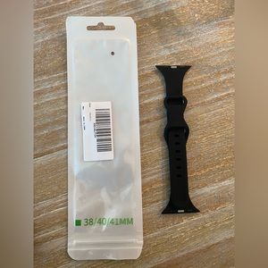NWT - Black Silicone Apple Watch Band
